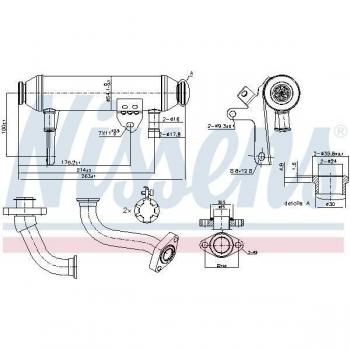 Enfriador de gases de escape EGR NISSENS 989283