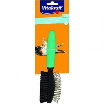 Cepillo Doble 2 en 1 Vitakraft para Perros, Azul y Negro