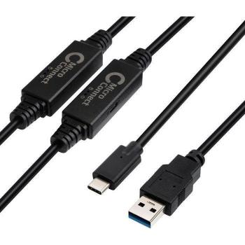 Cable USB-C a USB-A de 10 m, Alta Velocidad USB 3.2 Gen 1 (3.1 Gen 1) - Microconnect