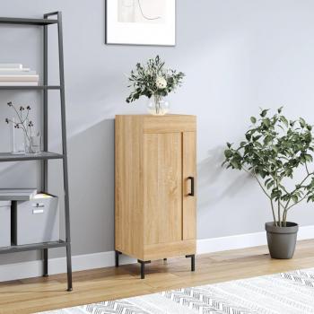 Aparador de madera contrachapada 34,5x34x90 cm, Mueble de Almacenaje de Salón, Armarios con Puertas, Cajón de Madera, Buffet para salón Moderno, Armario Aux