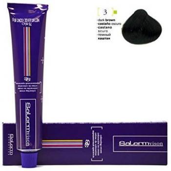 Salermvison Permanent Hair Colour Cream - Dark Brown 75ml