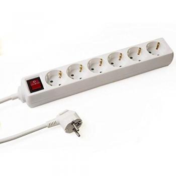 BASE MULTIPLE REGLETA 6 ENCHUFES CON INTERRUPT. 3M