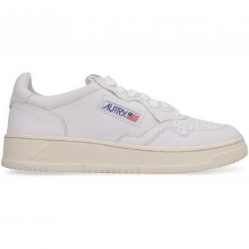 Autry Women's Medalist Low-Top White Goat Leather Sneakers - Size 35