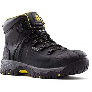 Amblers Safety AS803 Waterproof Wide Fit Leather Safety Boots - Black Size UK 13
