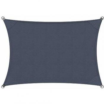 Vela de Sombra HDPE Rectangular 2x4m Antracita Protección UV y Viento