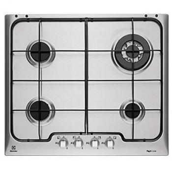 Placa de Cocina a Gas Electrolux PX640UV Integrada 60cm Acero Inoxidable 4 Quemadores (1 Wok)
