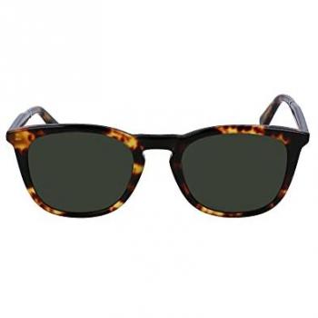 Calvin Klein CK23501S Unisex Square Full-Rim Sunglasses in Vintage Havana Light Brown