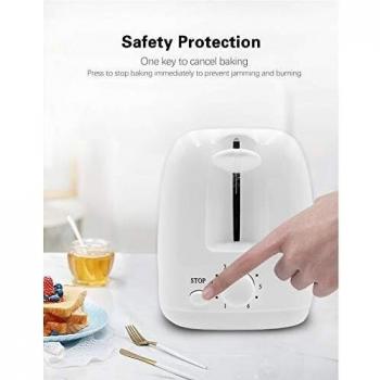 Tostadoras,Tostadora Automática Simple,tostadora doméstico Multifuncional,650W,Función de descongelación,Ajuste de temperatura de 6 velocidades,2 Posiciones Tostado,Apto para rebanadas de pan de molde
