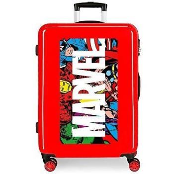 Marvel Los Vengadores Action Maleta Mediana Rojo 48x68x26 cms Rígida ABS Cierre combinación 70L 3,7Kgs 4 Ruedas Dobles