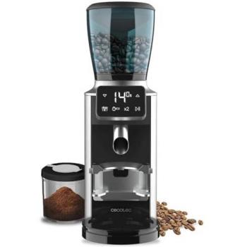 Cecotec SteelMill Touch Molinillo de Café Eléctrico 200W Acero Inoxidable, 30 niveles de molienda, panel táctil, contenedor de grano de 300g con tapa, capacidad para 200