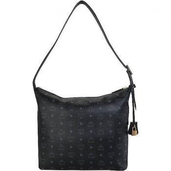 MCM Aren Large Black Hobo Bag