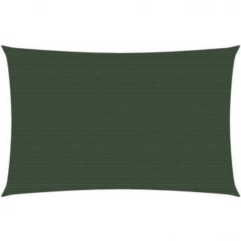 Toldo de vela verde oscuro HDPE 160 g/m² 2x4,5 m