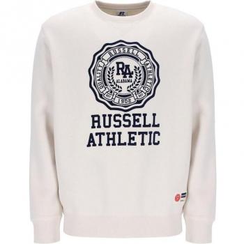 Sudadera sin Capucha Hombre Russell Athletic Ath Rose Blanco