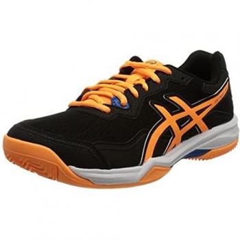 ASICS Gel-Padel Pro 4, Zapatos de Tenis Hombre, Black Orange Pop, 46.5 EU