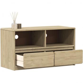 Mueble para TV SAUDA de madera maciza de pino color roble 99x43x55 cm