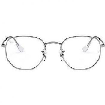 RAY BAN Men's 0RX6448-51-2501 Reading Glasses, Silver, 51