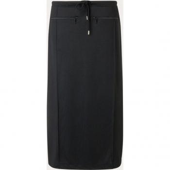 Courrèges Women's Black Midi Skirt - Size S Long Tracksuit Interlock