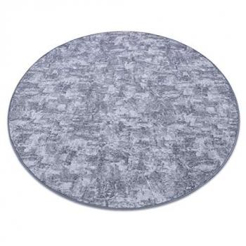 Alfombra Redonda Solid Gris Imitación Hormigón 200 cm