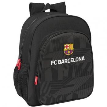 Mochila Escolar Safta F.C. Barcelona Black, Adaptable a Carro, Ideal para Niños en Edad Escolar, Cómoda y Versátil, Calidad y Resistencia, Dimensiones 32x12x38 cm, Color Negro