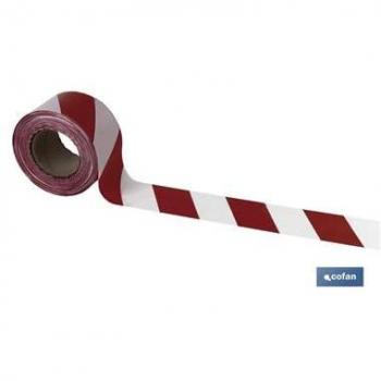 Cinta Balizamiento Roja/Blanca 80mm x 200mts