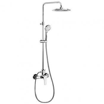 Ramón Soler 1874RP240 Conjunto Monomando de Gran Ducha con Columna Teles, Cromo