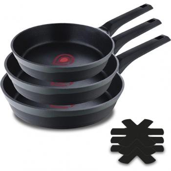 Juego De Sartenes Masterpro Reeco Mp 3 Piezas Negro Aluminio