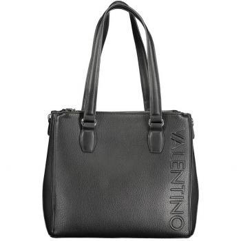 Valentino by Mario Valentino Black Polyethylene Tote Bag with Removable Handle and Adjustable Strap, ONE SIZE