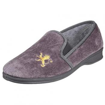 Mirak Warminster Classic Slip-On Mens Slippers - Grey - Size UK 12