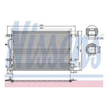 Condensador de aire acondicionado Nissens 94665, tipo de producto: condensador para sistemas de aire acondicionado, características: compatible con diversos modelos, fabricado por Nissens, número de pieza 94665