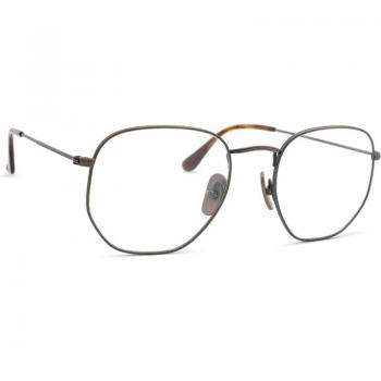 Ray-Ban Hexagonal Titanium 0RX8148V 1223 54 Men's Eyeglasses Gunmetal Size 54 (Frame Only) - Blue Light Block Available