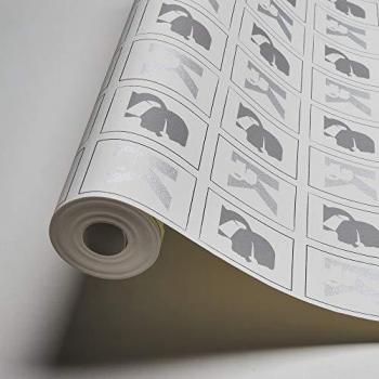 Papel Pintado Vlies Karl Lagerfeld Kameo 3D, Beige y Gris, 0.53 x 10.05 m, Diseño Moderno para Interior