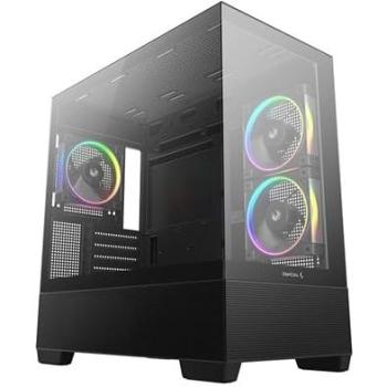 Caja DeepCool CG380 3F Midi Tower Negra con Ventiladores ARGB y Vidrio Templado