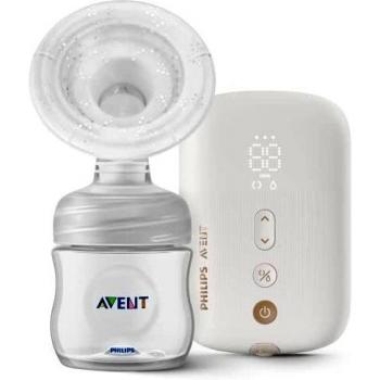 Avent Sacaleches Eléctrico Simple Recargable SCF396/11 con Botella Natural 125 ml y Accesorios