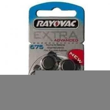 Rayovac Batería del AudífonoTipo Extra 675 Zinc Air PR44 P675 ZL1, 60 Piezas