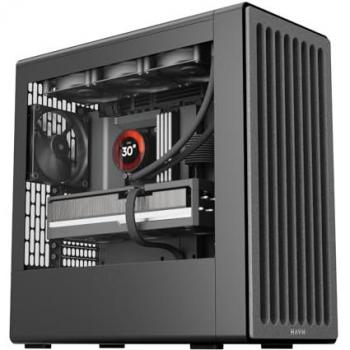 Caja PC HAVN BF 360 Midi Tower E-ATX Negra con Vidrio Templado y Alta Ventilación