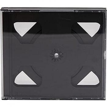 Dragon Trading - Funda para CD, DVD 6 partes, 25 mm para 6 discos, con bandeja negra, pack de 1