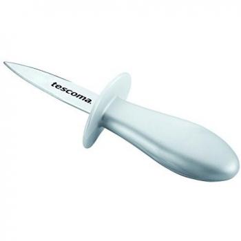 Tescoma Cuchillo Abre-Ostras Presto Seafood, Acero Inoxidable, Blanco Perla