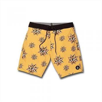Volcom Burch Stoney 19 Pantalón Corto, Hombre, Mineral Yellow, 34