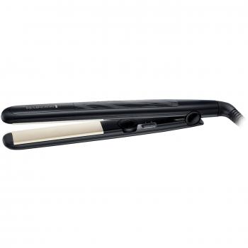 Plancha de Pelo Remington S3500 Cerámica Slim 230°C, Placas Flotantes, Calentamiento Rápido 15s, Antiestática y Turmalina, Color Negro