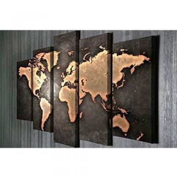 Wooden Art Set 5 Cuadros De MdfCanvasMulticolor105x70 cm