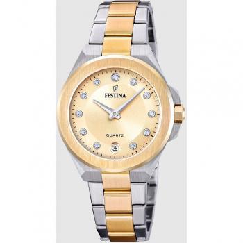 Reloj Festina Mademoiselle F20702/2 Dorado con Correa de Acero Inoxidable para Mujer