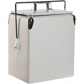Nevera Portátil Home ESPRIT Blanco PVC Metal Acero Polipropileno 17 L 32 x 24 x 36 cm