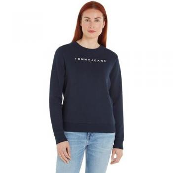 Tommy Hilfiger Women's Blue Sweatshirt with Linear Logo, Regular Fit, Size XS