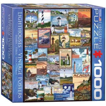 Eurographics 8000-0779 Lighthouses Vintage Ads Puzzle