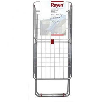 Rayen | Tendedero con alas | Superficie de tendido de 19 m | Sistema de bloqueo de alas | Tendedero plegable y antideslizante | Para interior y exterior | 54,5 x 177 x 107,5 cm, Color Acero