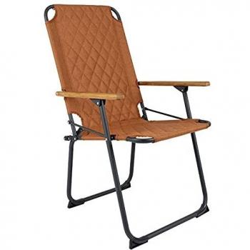 Silla Plegable Industrial Bo-Camp Jefferson XL con Brazos de Bambú - Arcilla
