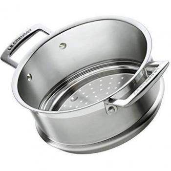 Le Creuset Accesorio de vapor, Ø 20 cm, Acero inoxidable, Para ollas de Ø 20 cm, Con asas, Metálico