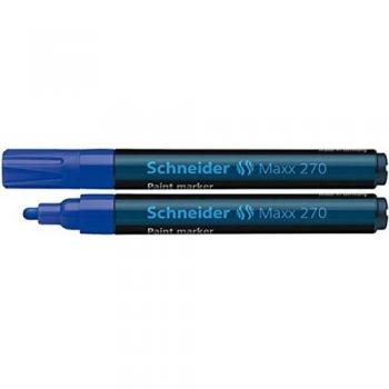 Marcador de pintura permanente Schneider Maxx 270, punta redonda, 1-3 mm, color azul