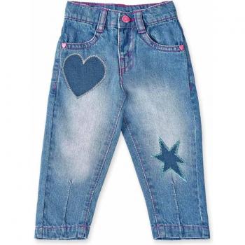 Tuc Tuc Pantalones Vaqueros de Bebé Niña en Azul con Detalles Bordados