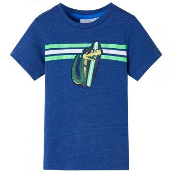 Camiseta infantil azul oscuro mélange 92